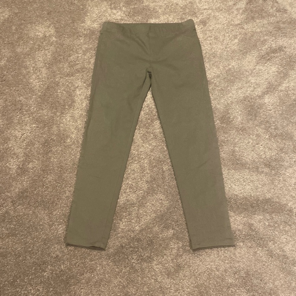 NWT Umgee Bring It On Olive Green Skinny Pants Size L High Waist Leggings